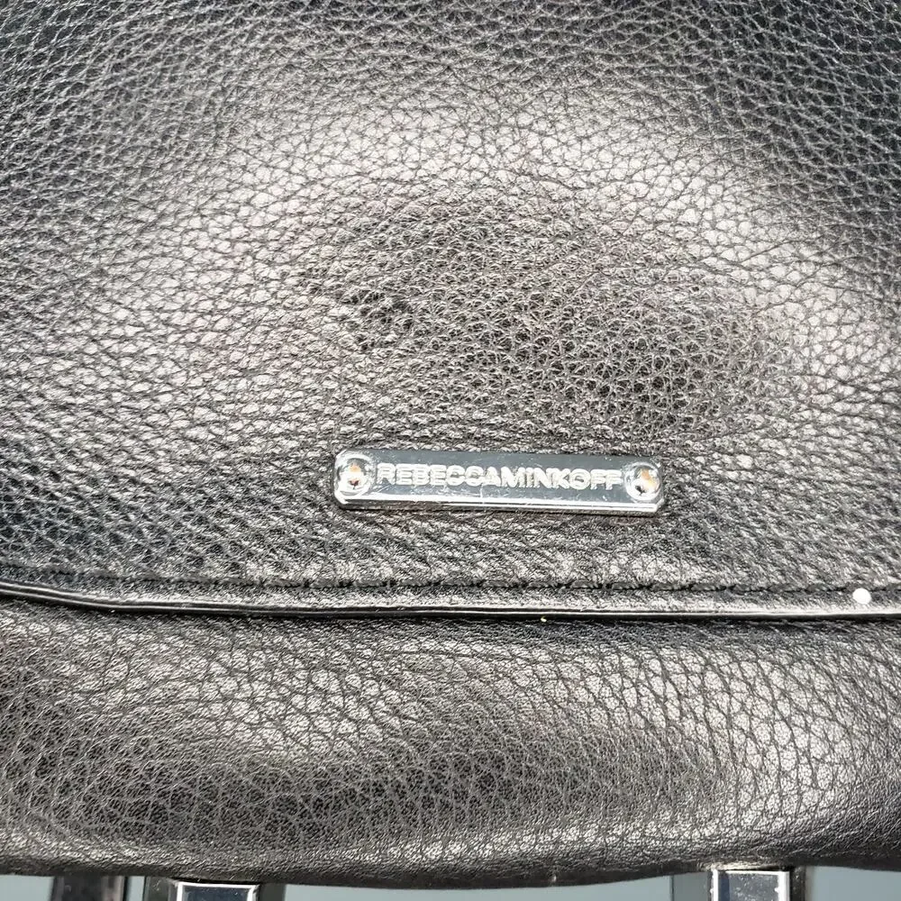 Rebecca Minkoff Mini 5 Zip Black Leather Crossbody EUC